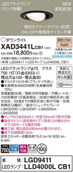 Panasonic 饤 XAD3441LCB1 ᥤ̿