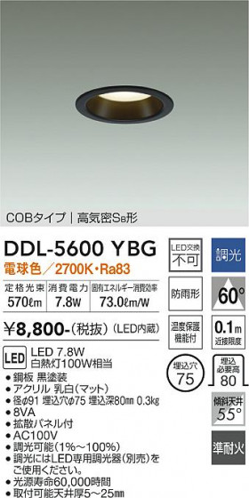 ʼ̿ | DAIKO ŵ 饤 DDL-5600YBG