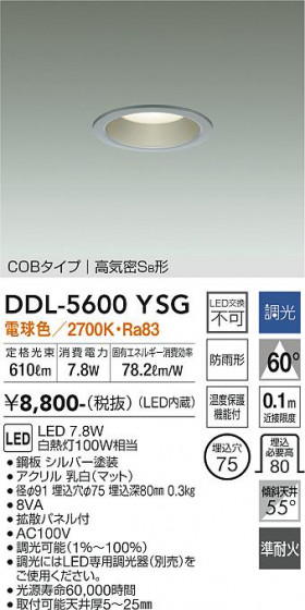 ʼ̿ | DAIKO ŵ 饤 DDL-5600YSG