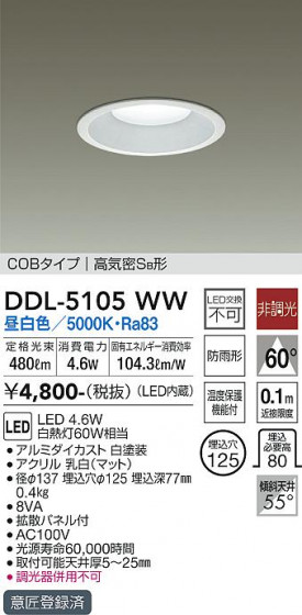 ʼ̿ | DAIKO ŵ 饤() DDL-5105WW
