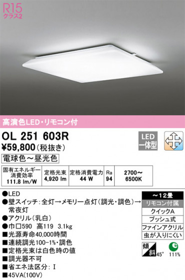 ODELIC ǥå 󥰥饤 OL251603R ᥤ̿