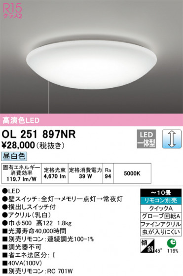 ODELIC ǥå 󥰥饤 OL251897NR ᥤ̿