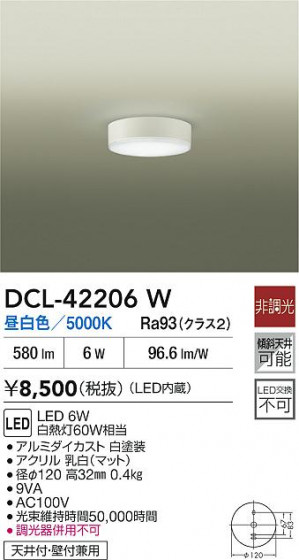 ʼ̿ | DAIKO ŵ LED DCL-42206W