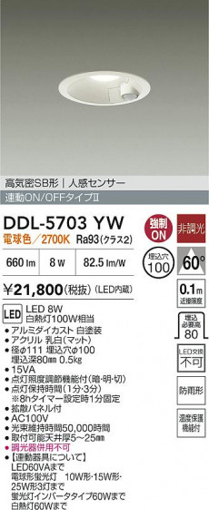 ʼ̿ | DAIKO ŵ LEDʹ󥵡ե饤 DDL-5703YW