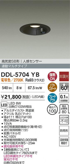 ʼ̿ | DAIKO ŵ LEDʹ󥵡ե饤 DDL-5704YB