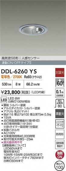 ʼ̿ | DAIKO ŵ LEDʹ󥵡ե饤 DDL-6260YS