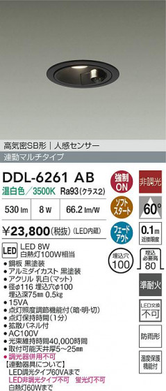 ʼ̿ | DAIKO ŵ LEDʹ󥵡ե饤 DDL-6261AB