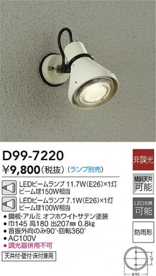ʼ̿|DAIKO ŵ LEDȥɥݥå D99-7220