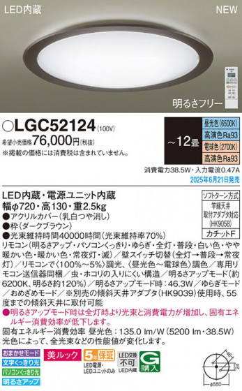 Panasonic 󥰥饤 LGC52124 ᥤ̿