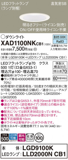 Panasonic 饤 XAD1100NKCB1 ᥤ̿