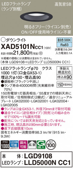 Panasonic 饤 XAD5101NCC1 ᥤ̿