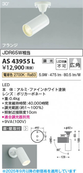 β Koizumi ߾ LEDݥåȥ饤 AS43955L