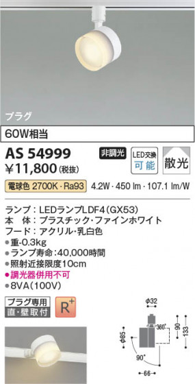 β Koizumi ߾ LEDݥåȥ饤 AS54999