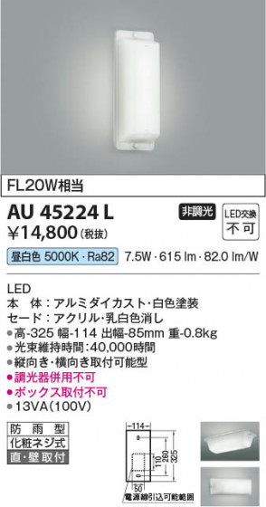 β Koizumi ߾ LEDɱ֥饱å AU45224L
