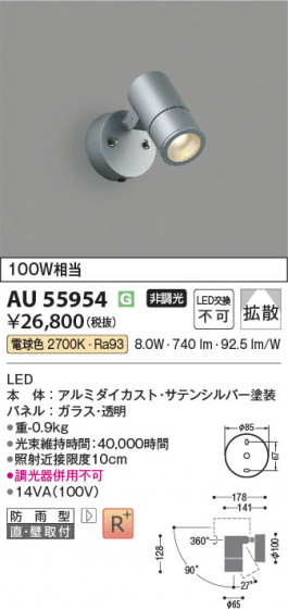 β Koizumi ߾ LEDƥꥢݥåȥ饤 AU55954