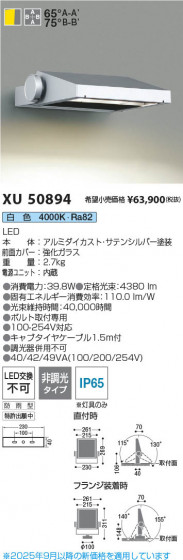 β Koizumi ߾ LEDƥꥢեåɥ饤 XU50894