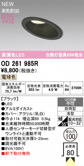 ODELIC ǥå ƥꥢ饤 OD261985R ᥤ̿