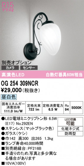 ODELIC ǥå ƥꥢ饤 OG254309NCR ᥤ̿