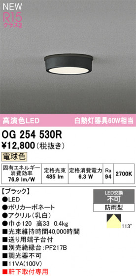 ODELIC ǥå ƥꥢ饤 OG254530R ᥤ̿