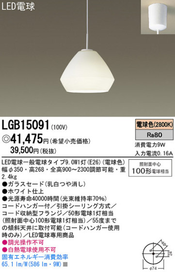 Panasonic LED ڥ  LGB15091 ᥤ̿
