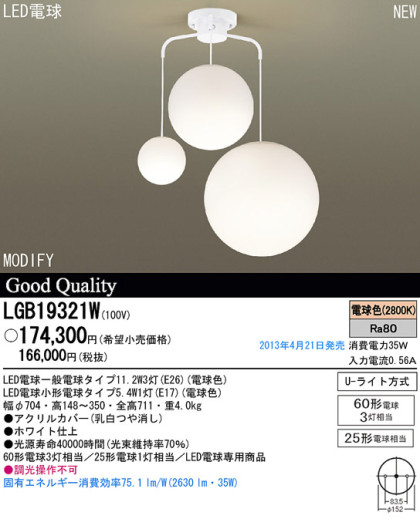 Panasonic LED ǥꥢ LGB19321W ᥤ̿