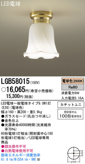 Panasonic LED  LGB58015 ᥤ̿