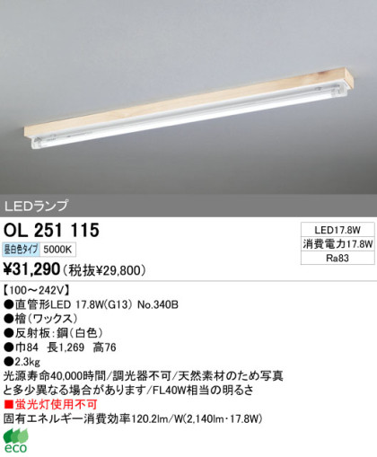 ODELIC ǥå LED ١饤 OL251115 ᥤ̿
