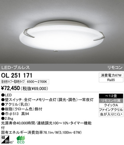 ODELIC ǥå LED 󥰥饤 OL251171 ᥤ̿