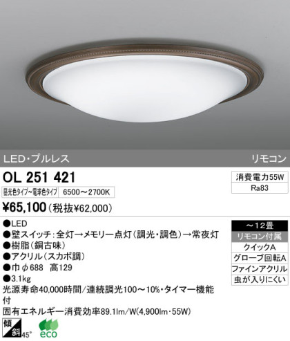 ODELIC ǥå LED 󥰥饤 OL251421 ᥤ̿