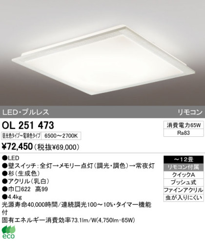 ODELIC ǥå LED 󥰥饤 OL251473 ᥤ̿