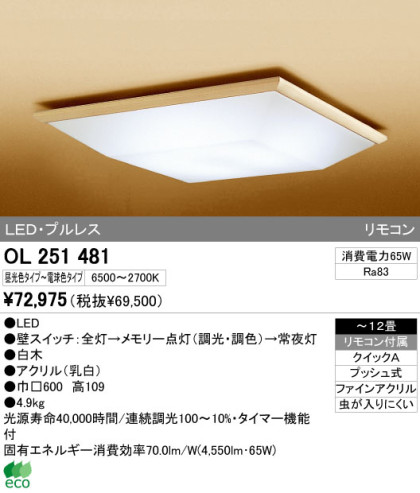 ODELIC ǥå LED 󥰥饤 OL251481 ᥤ̿