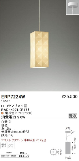 ƣ ENDO LED ڥ ERP7224W ᥤ̿