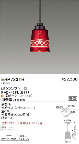 ƣ ENDO LED ڥ ERP7231R ᥤ̿