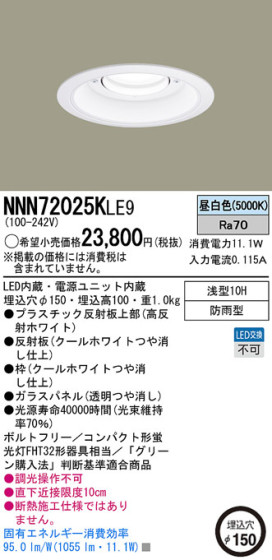 Panasonic LED饤 NNN72025KLE9 ᥤ̿