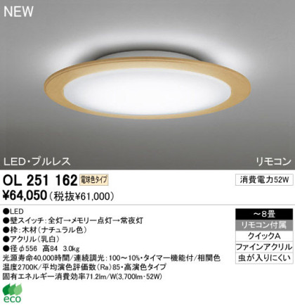 ODELIC ǥå LED 󥰥饤 OL251162