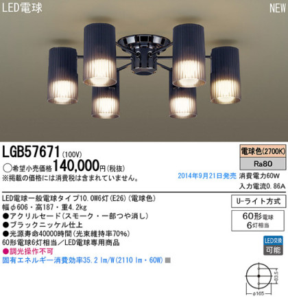 Panasonic LED ǥꥢ LGB57671 ᥤ̿