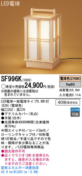 Panasonic LED  SF996K ᥤ̿