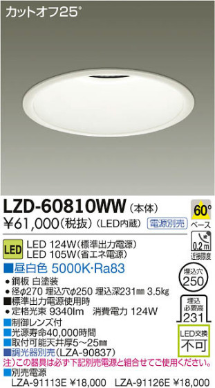 ʼ̿DAIKO ŵ LED饤 LZD-60810WW