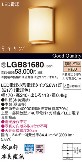 Panasonic LED ֥饱å LGB81680 ᥤ̿