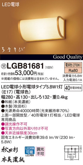 Panasonic LED ֥饱å LGB81681 ᥤ̿