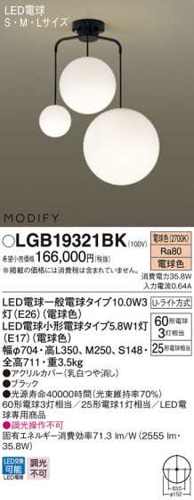 Panasonic LED ǥꥢ LGB19321BK ᥤ̿
