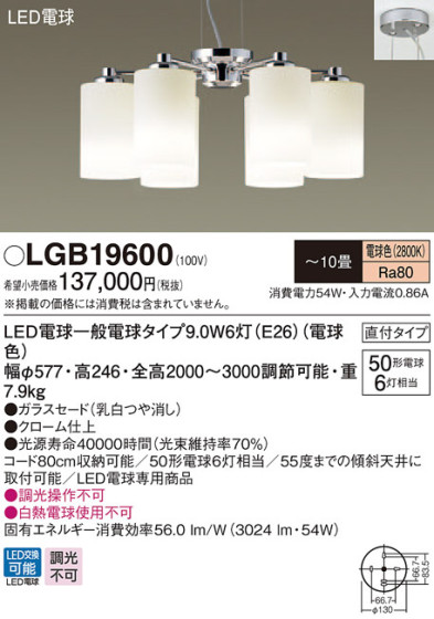 Panasonic LED ǥꥢ LGB19600 ᥤ̿