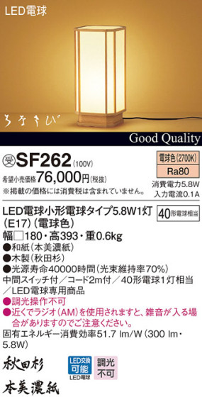 Panasonic LED  SF262 ᥤ̿