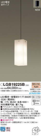 Panasonic LED ڥȥ饤 LGB19225B ᥤ̿
