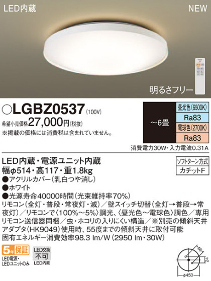 Panasonic LED ݥ󥰥饤 LGBZ0537 ᥤ̿