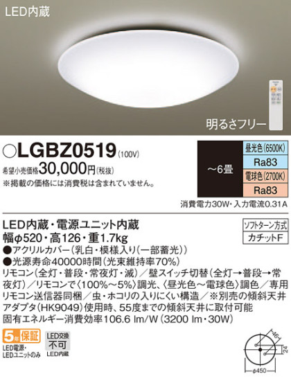 Panasonic LED ݥ󥰥饤 LGBZ0519 ᥤ̿