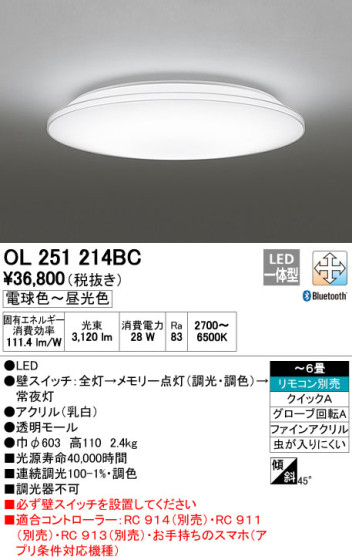 ODELIC ǥå LED 󥰥饤 OL251214BC ᥤ̿
