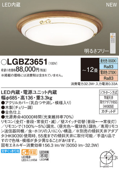 Panasonic LED 󥰥饤 LGBZ3651 ᥤ̿