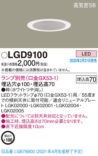 Panasonic 饤 LGD9100 ᥤ̿