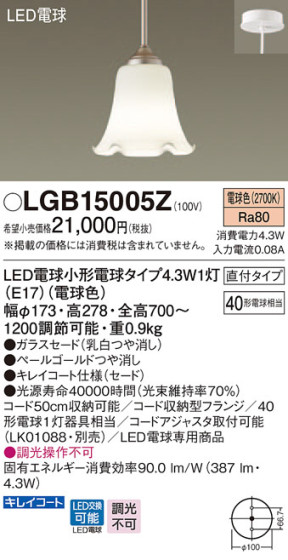 Panasonic ڥ LGB15005Z ᥤ̿